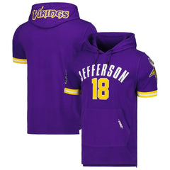 Justin Jefferson Minnesota Vikings Pro Standard Player Name & Number Hoodie T-Shirt - Purple discount