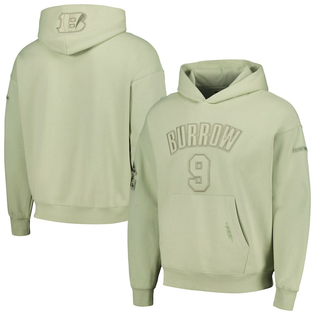 Joe Burrow Cincinnati Bengals Pro Standard Player Name & Number Pullover Hoodie - Light Green on sale