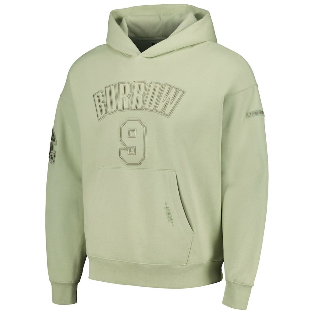 Joe Burrow Cincinnati Bengals Pro Standard Player Name & Number Pullover Hoodie - Light Green on sale