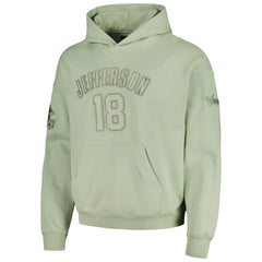 Justin Jefferson Minnesota Vikings Pro Standard Player Name & Number Pullover Hoodie - Light Green discount