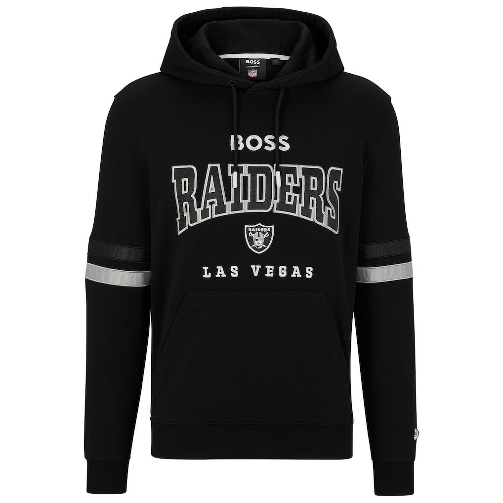 Las Vegas Raiders BOSS X NFL Touchdown Pullover Hoodie - Black/White sale