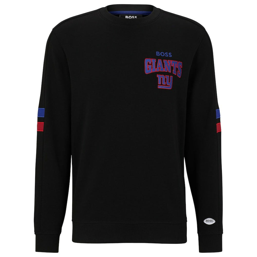 New York Giants BOSS X NFL Drive Crew Neck Pullover Sweatshirt - Black/Royal online