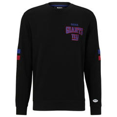 New York Giants BOSS X NFL Drive Crew Neck Pullover Sweatshirt - Black/Royal online