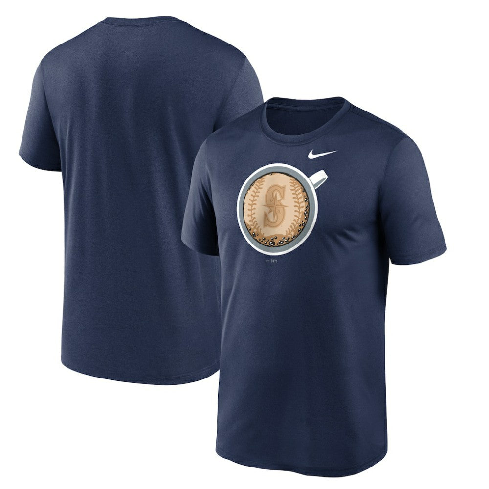 Seattle Mariners Coffee Hometown Legend Performance T-Shirt - Navy | Nike