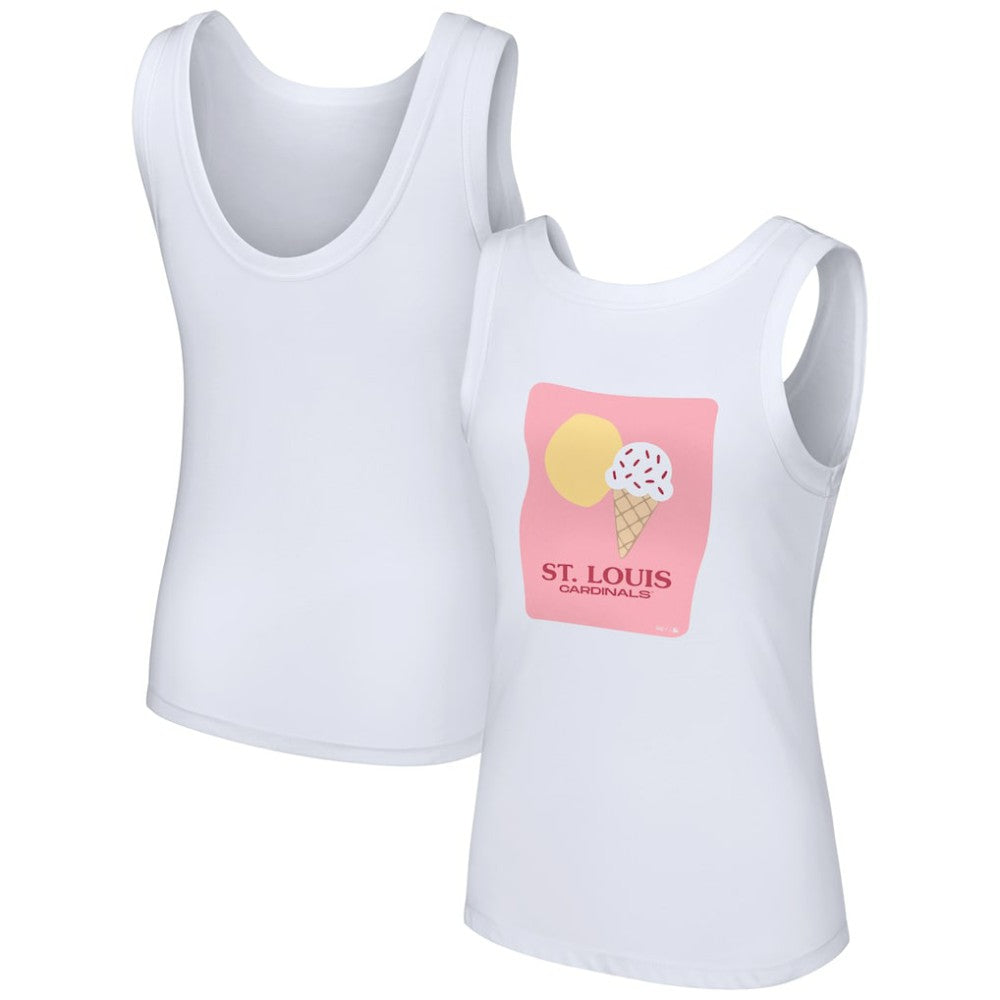 St. Louis Cardinals Lusso Style Women's Lindy Tank Top - White