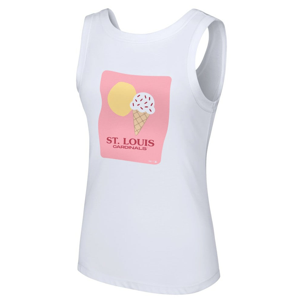 St. Louis Cardinals Lusso Style Women's Lindy Tank Top - White