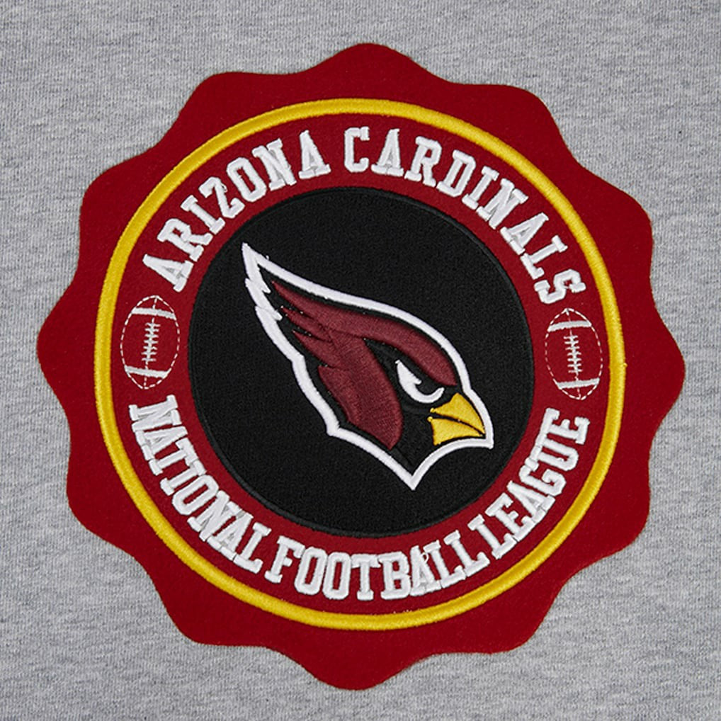 Arizona Cardinals Pro Standard Crest Emblem Pullover Sweatshirt - Heather Gray discount