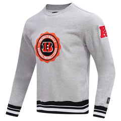 Cincinnati Bengals Pro Standard Crest Emblem Pullover Sweatshirt - Heather Gray discount
