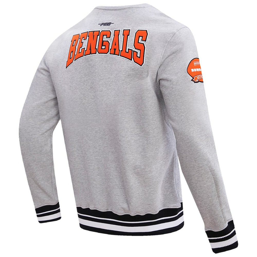 Cincinnati Bengals Pro Standard Crest Emblem Pullover Sweatshirt - Heather Gray discount