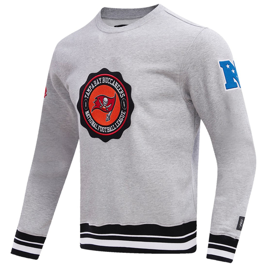 Tampa Bay Buccaneers Pro Standard Crest Emblem Pullover Sweatshirt - Heather Gray sale