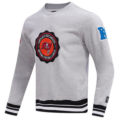 Tampa Bay Buccaneers Pro Standard Crest Emblem Pullover Sweatshirt - Heather Gray sale