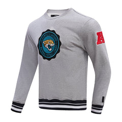 Jacksonville Jaguars Pro Standard Crest Emblem Pullover Sweatshirt - Heather Gray outlet