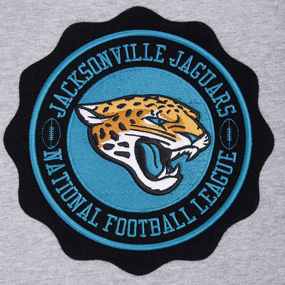 Jacksonville Jaguars Pro Standard Crest Emblem Pullover Sweatshirt - Heather Gray outlet