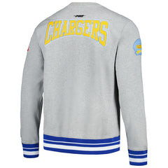 Los Angeles Chargers Pro Standard Crest Emblem Pullover Sweatshirt - Heather Gray for sale