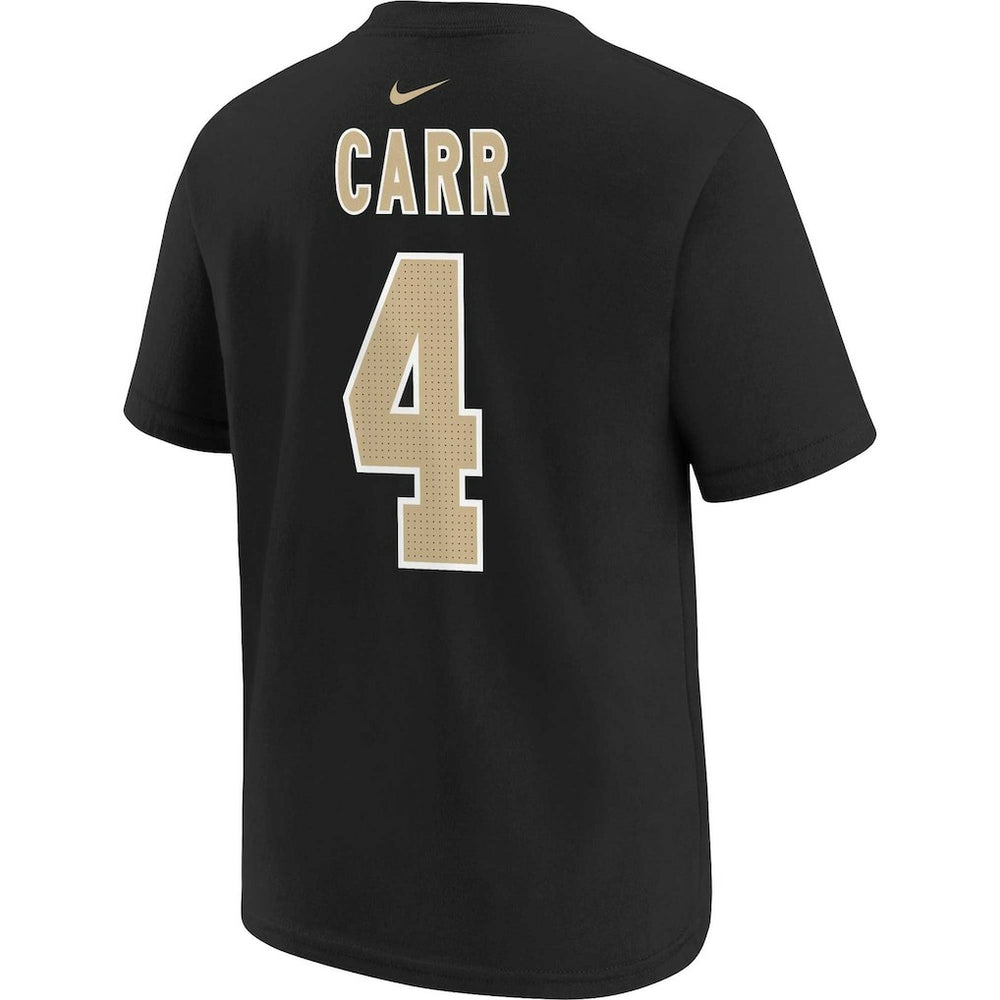 Derek Carr New Orleans Saints Youth Player Name & Number T-Shirt - Black | Nike sale