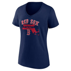 Boston Red Sox Women's Hometown Nation V-Neck T-Shirt - Navy