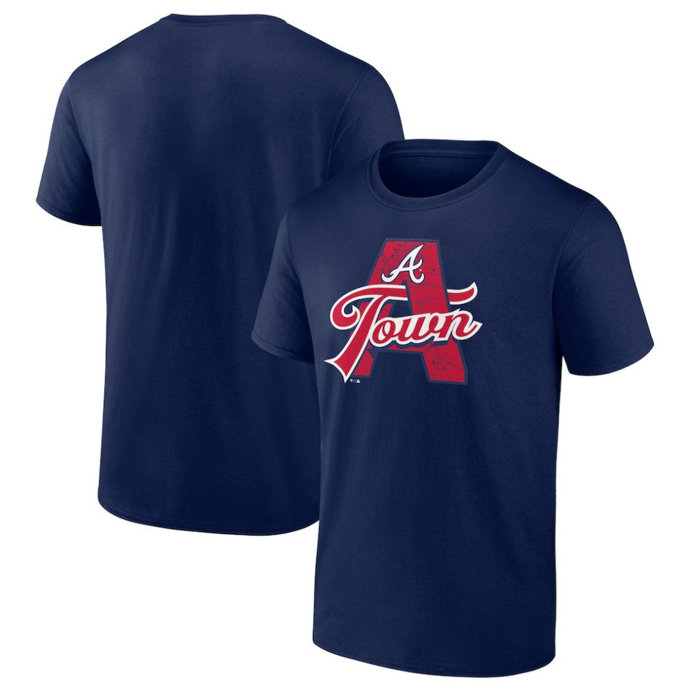 Atlanta Braves Hometown A Town Map T-Shirt - Navy