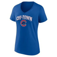 Chicago Cubs Women's Hometown Chi-Town V-Neck T-Shirt - Royal