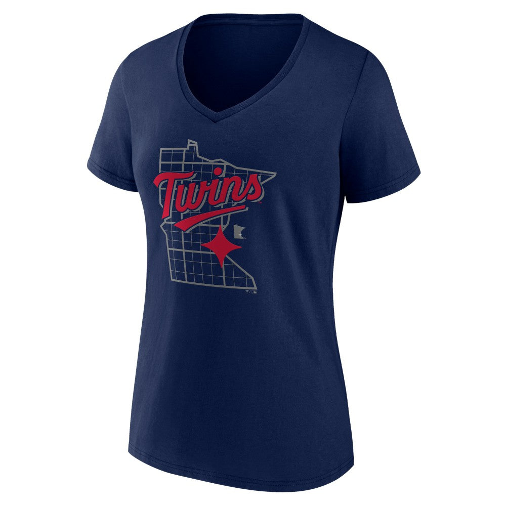Minnesota Twins Women's Hometown Pride V-Neck T-Shirt - Navy