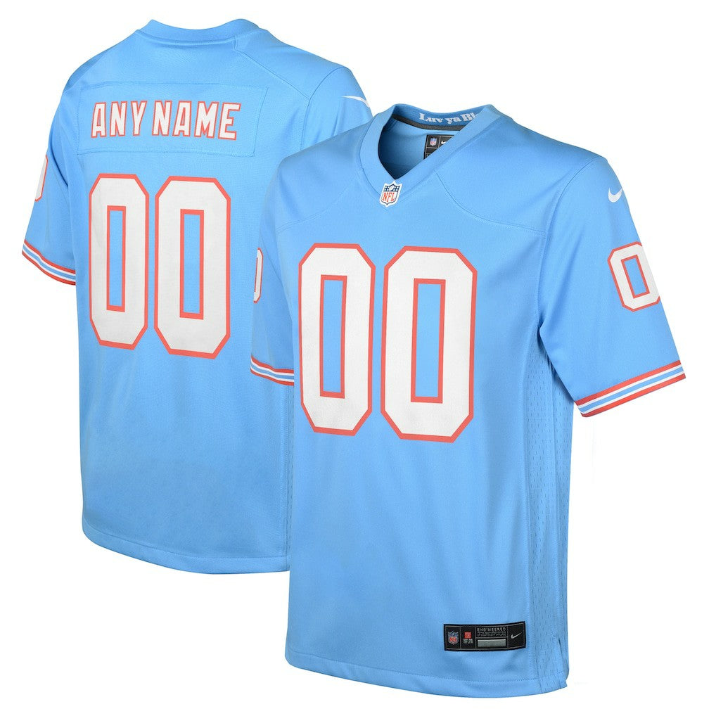 Tennessee Titans Youth Oilers Throwback Custom Game Jersey - Light Blue | Nike sale