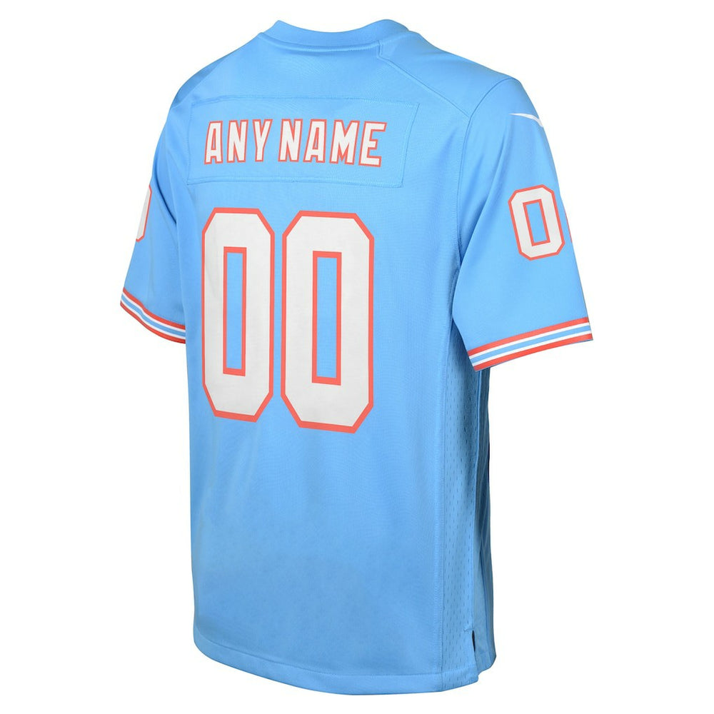 Tennessee Titans Youth Oilers Throwback Custom Game Jersey - Light Blue | Nike sale