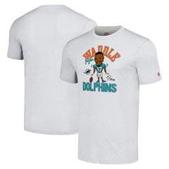Jaylen Waddle Miami Dolphins Homage Unisex Caricature Player Tri-Blend T-Shirt - Anthracite online