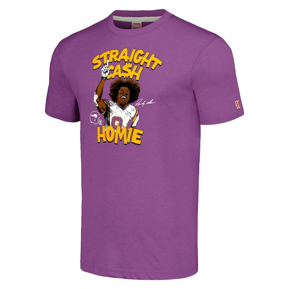 Randy Moss Minnesota Vikings Unisex Homage Caricature Retired Player Tri-Blend T-Shirt - Heathered Purple online