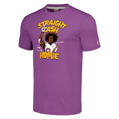 Randy Moss Minnesota Vikings Unisex Homage Caricature Retired Player Tri-Blend T-Shirt - Heathered Purple online