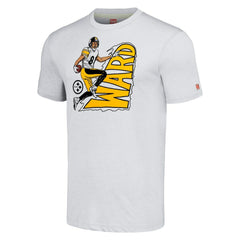 Hines Ward Pittsburgh Steelers Homage Unisex Caricature Retired Player Tri-Blend T-Shirt - Ash online