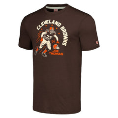 Joe Thomas Cleveland Browns Homage Unisex Caricature Retired Player Tri-Blend T-Shirt - Brown for sale