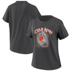 Cleveland Browns WEAR by Erin Andrews Women's Boyfriend T-Shirt - Charcoal discount