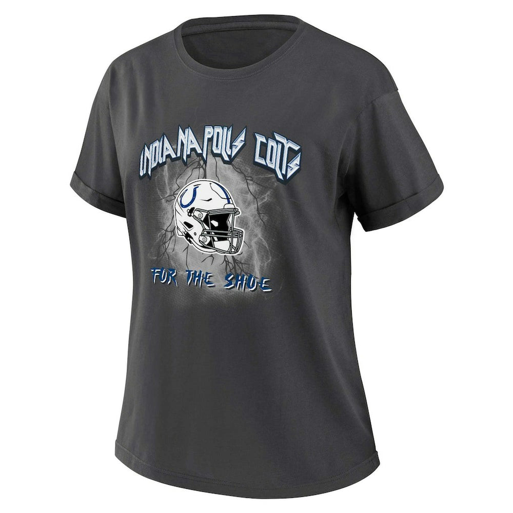 Indianapolis Colts WEAR by Erin Andrews Women's Boyfriend T-Shirt - Charcoal cheap