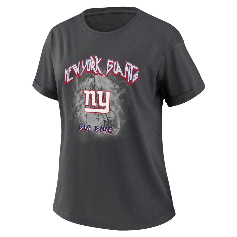 New York Giants WEAR by Erin Andrews Women's Boyfriend T-Shirt - Charcoal discount