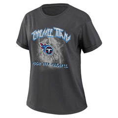 Tennessee Titans WEAR by Erin Andrews Women's Boyfriend T-Shirt - Charcoal on sale