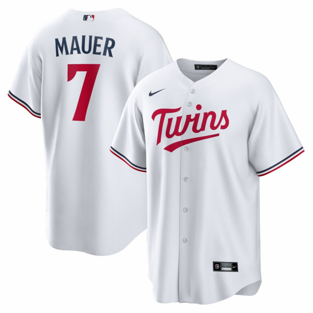 Joe Mauer Minnesota Twins Home Retired Player Replica Jersey - White | Nike