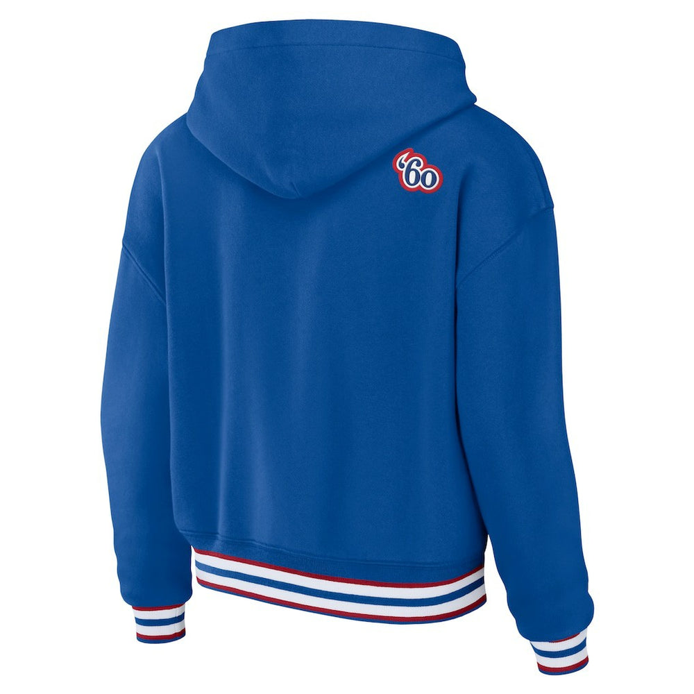 Buffalo Bills WEAR by Erin Andrews Women's Lace-Up Pullover Hoodie - Royal cheap