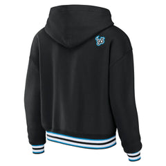Carolina Panthers WEAR by Erin Andrews Women's Lace-Up Pullover Hoodie - Black cheap