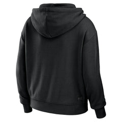 New Orleans Saints WEAR by Erin Andrews Women's Color Block Light Weight Modest Crop Full-Zip Hoodie - Black/White cheap