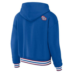 Buffalo Bills WEAR by Erin Andrews Women's Plus Size Lace-Up Pullover Hoodie - Royal cheap