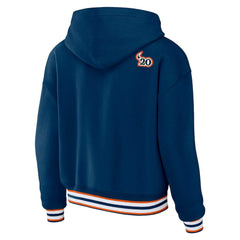 Chicago Bears WEAR by Erin Andrews Women's Plus Size Lace-Up Pullover Hoodie - Navy outlet
