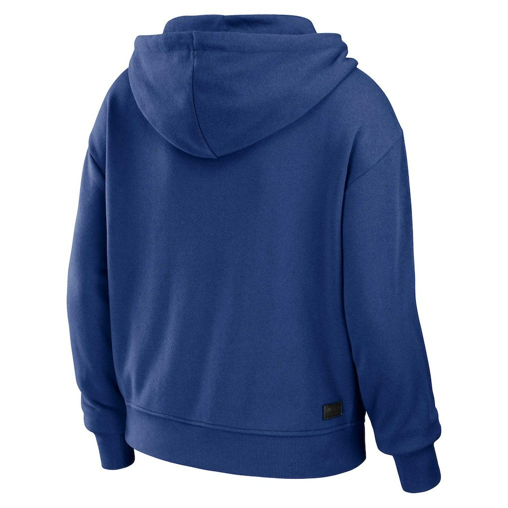 New York Giants WEAR by Erin Andrews Women's Plus Size Color Block Full-Zip Hoodie - Royal/White on sale