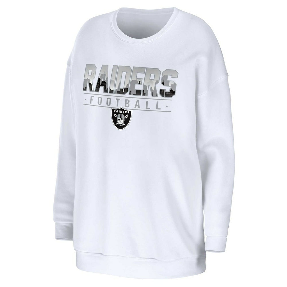 Las Vegas Raiders WEAR by Erin Andrews Women's Domestic Pullover Sweatshirt - White online