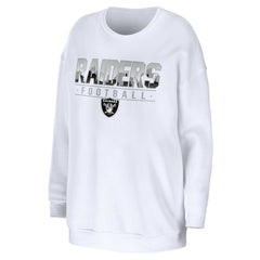 Las Vegas Raiders WEAR by Erin Andrews Women's Domestic Pullover Sweatshirt - White online