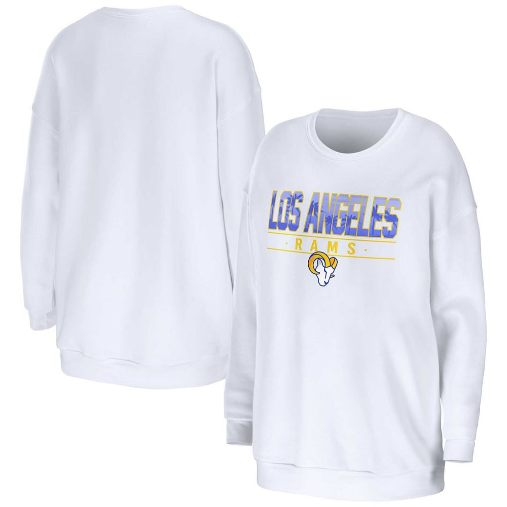 Los Angeles Rams WEAR by Erin Andrews Women's Domestic Pullover Sweatshirt - White outlet