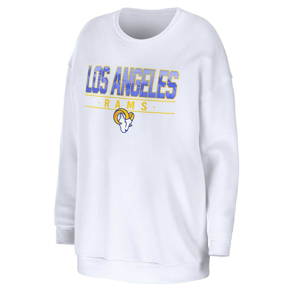Los Angeles Rams WEAR by Erin Andrews Women's Domestic Pullover Sweatshirt - White outlet