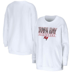 Tampa Bay Buccaneers WEAR by Erin Andrews Women's Domestic Pullover Sweatshirt - White outlet