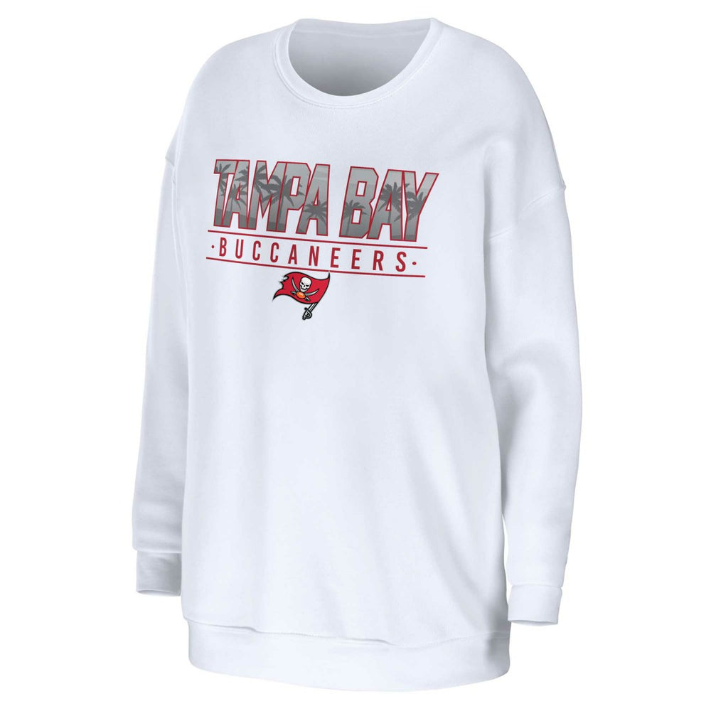 Tampa Bay Buccaneers WEAR by Erin Andrews Women's Domestic Pullover Sweatshirt - White outlet