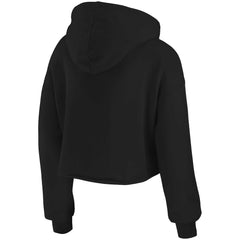 New Orleans Saints WEAR by Erin Andrews Women's Domestic Cropped Pullover Hoodie - Black on sale