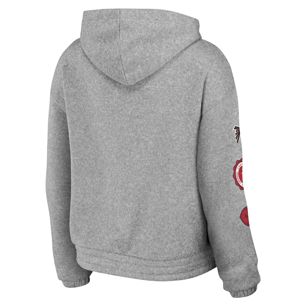 Atlanta Falcons WEAR by Erin Andrews Women's Full-Zip Hoodie - Heather Gray discount