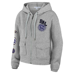 Baltimore Ravens WEAR by Erin Andrews Women's Full-Zip Hoodie - Heather Gray outlet